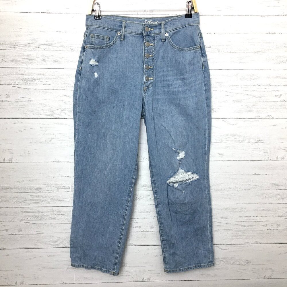Universal Thread Women's Jeans High Rise Straight Leg Button Fly Light Wash 10